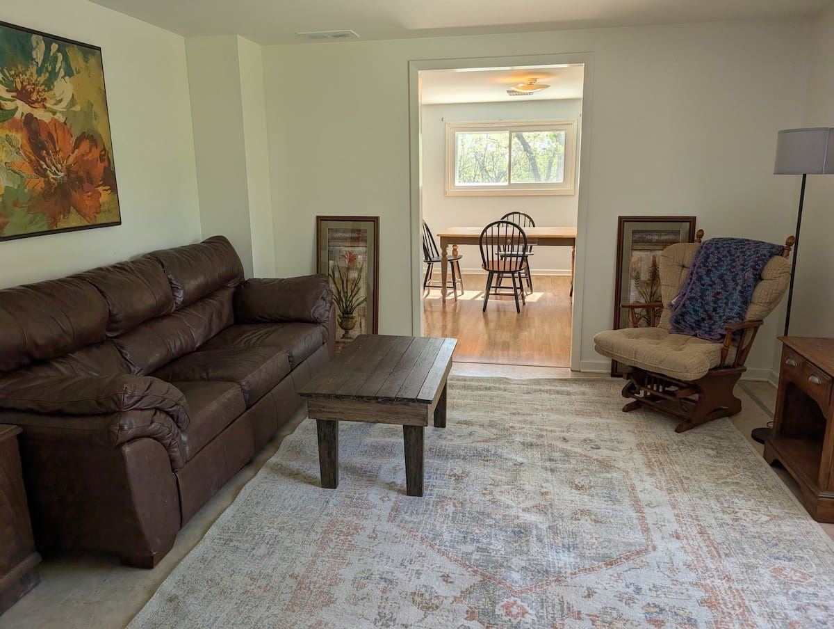 Living room in a Hungry World Farm apartment